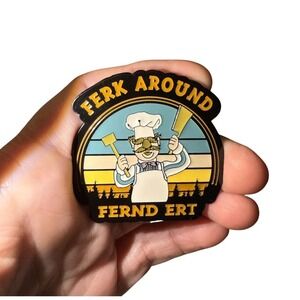 The Muppets inspired Swedish Chef Ferk Around Fernd Ert Enamel Pin Badge